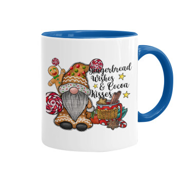 Gingerbread Wishes, Mug colored blue, ceramic, 330ml
