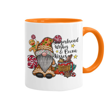 Gingerbread Wishes, Mug colored orange, ceramic, 330ml