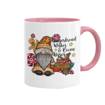 Gingerbread Wishes, Mug colored pink, ceramic, 330ml