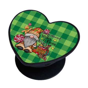 Gingerbread Wishes, Phone Holders Stand  καρδιά Μαύρο Βάση Στήριξης Κινητού στο Χέρι