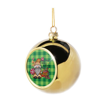 Gingerbread Wishes, Χριστουγεννιάτικη μπάλα δένδρου Χρυσή 8cm