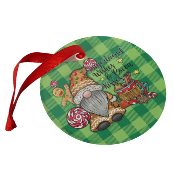 Gingerbread Wishes, Χριστουγεννιάτικο στολίδι γυάλινο 9cm