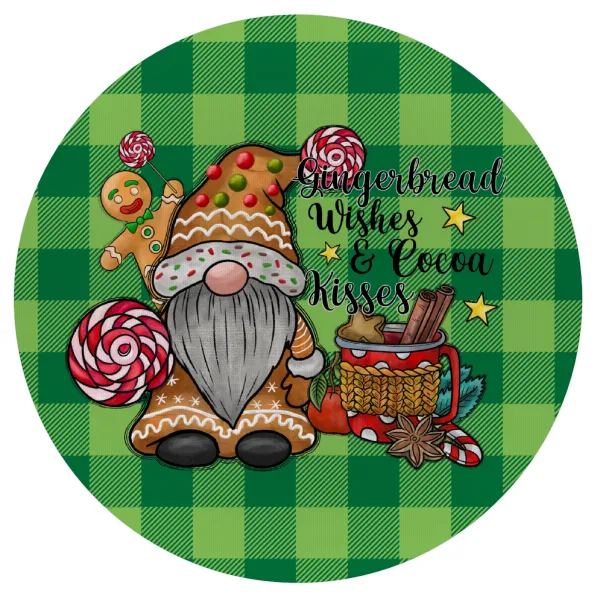 Gingerbread Wishes — Mousepad Στρογγυλό 20cm