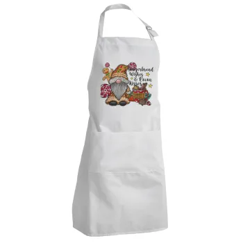 Gingerbread Wishes, Adult Chef Apron (with sliders and 2 pockets)