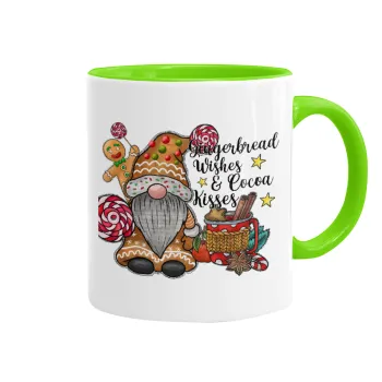 Gingerbread Wishes, Mug colored light green, ceramic, 330ml
