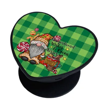 Gingerbread Wishes, Phone Holders Stand  καρδιά Μαύρο Βάση Στήριξης Κινητού στο Χέρι