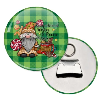 Gingerbread Wishes, Μαγνητάκι και ανοιχτήρι μπύρας στρογγυλό διάστασης 5,9cm