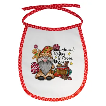 Gingerbread Wishes, Σαλιάρα μωρού αλέκιαστη με κορδόνι Κόκκινη