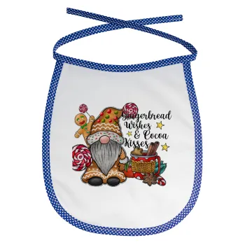 Gingerbread Wishes, Σαλιάρα μωρού αλέκιαστη με κορδόνι Μπλε