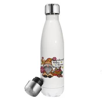 Gingerbread Wishes, Metal mug thermos White (Stainless steel), double wall, 500ml
