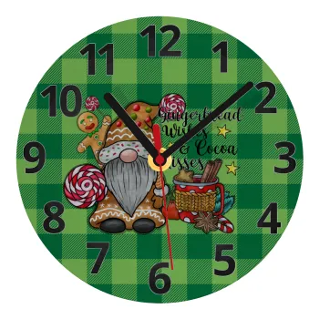 Gingerbread Wishes, Ρολόι τοίχου γυάλινο (20cm)