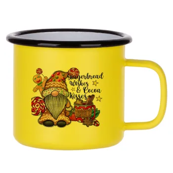 Gingerbread Wishes, Metallic enamel MATT Yellow cup 360ml