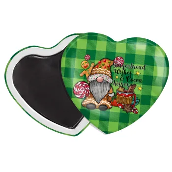 Gingerbread Wishes, Μαγνητάκι καρδιά (57x52mm)