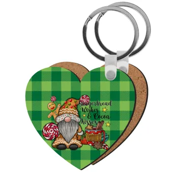 Gingerbread Wishes, Μπρελόκ Ξύλινο καρδιά MDF