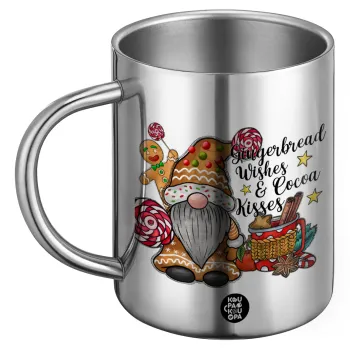 Gingerbread Wishes, Ανοξείδωτη Μεταλλική Κούπα 450ml - Διπλού Τοιχώματος
