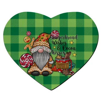 Gingerbread Wishes, Mousepad καρδιά 23x20cm