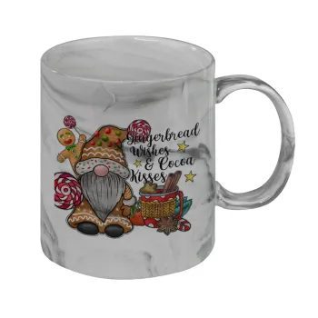 Gingerbread Wishes, Κούπα κεραμική, marble style (μάρμαρο), 330ml