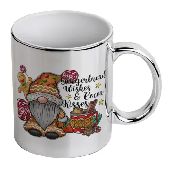 Gingerbread Wishes, Κούπα κεραμική, ασημένια καθρέπτης, 330ml