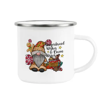 Gingerbread Wishes, Metallic enamel cup white 360ml
