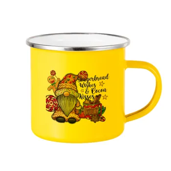 Gingerbread Wishes, Κούπα Μεταλλική εμαγιέ Κίτρινη 360ml