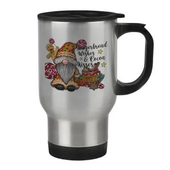 Gingerbread Wishes, Κούπα ταξιδιού ανοξείδωτη με καπάκι, διπλού τοιχώματος (θερμό) 450ml