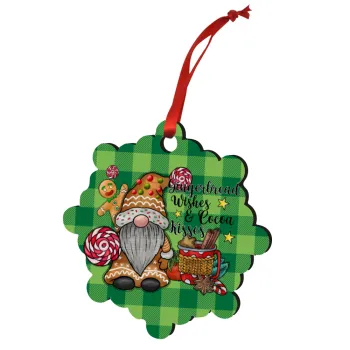 Gingerbread Wishes, Στολίδι Χριστουγεννιάτικο στολίδι snowflake ξύλινο 7.5cm