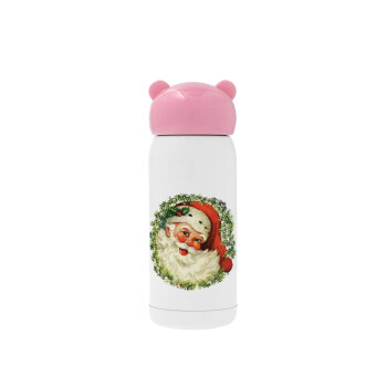 Santa Claus, Pink stainless steel thermal flask, 320ml