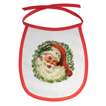 Santa Claus, Σαλιάρα μωρού αλέκιαστη με κορδόνι Κόκκινη