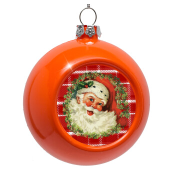 Santa Claus, Orange Christmas tree ornament bauble 8cm