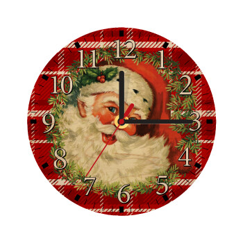 Santa Claus, Ρολόι τοίχου ξύλινο plywood (20cm)