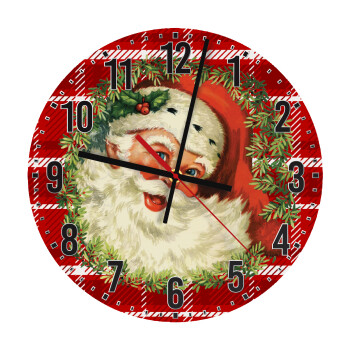 Santa Claus, Ρολόι τοίχου ξύλινο (30cm)