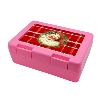 Santa Claus, Children's cookie container PINK 185x128x65mm (BPA free plastic)