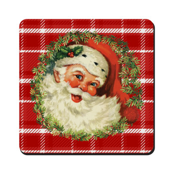 Santa Claus, Τετράγωνο μαγνητάκι ξύλινο 9x9cm