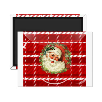 Santa Claus, Ορθογώνιο μαγνητάκι ψυγείου διάστασης 9x6cm