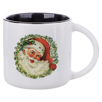 Santa Claus, Κούπα κεραμική 400ml Λευκή/Μαύρη