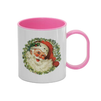 Santa Claus, Κούπα (πλαστική) (BPA-FREE) Polymer Ροζ για παιδιά, 330ml
