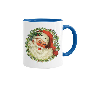 Santa Claus, Mug colored blue, ceramic, 330ml