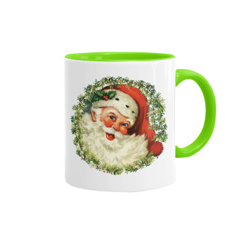 Santa Claus, Mug colored light green, ceramic, 330ml