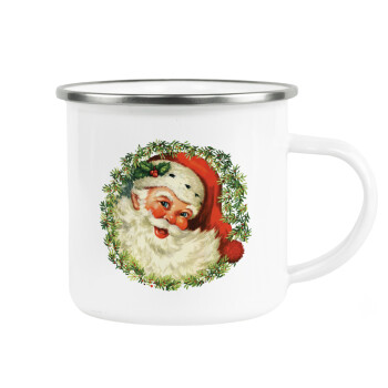 Santa Claus, Metallic enamel cup white 360ml