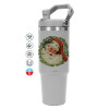 ΓΚΡΙ χρώματος Θερμός Ανοξείδωτο 890ml (30oz) με χερούλι