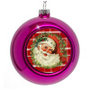 Purple Christmas tree ornament bauble 8cm
