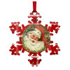 Christmas ornament wooden snowflake 9cm