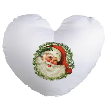 Santa Claus, Μαξιλάρι καναπέ καρδιά 40x40cm περιέχεται το  γέμισμα