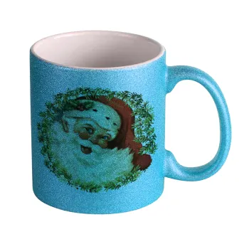 Santa Claus, Κούπα Σιέλ Glitter που γυαλίζει, κεραμική, 330ml