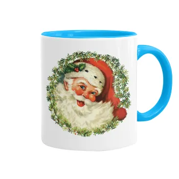 Santa Claus, Mug colored light blue, ceramic, 330ml