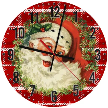 Santa Claus, Ρολόι τοίχου ξύλινο (30cm)