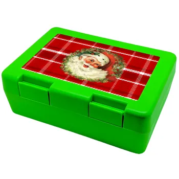 Santa Claus, Παιδικό δοχείο κολατσιού ΠΡΑΣΙΝΟ 185x128x65mm (BPA free πλαστικό)