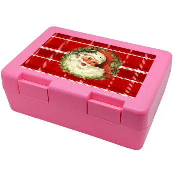 Santa Claus, Children's cookie container PINK 185x128x65mm (BPA free plastic)