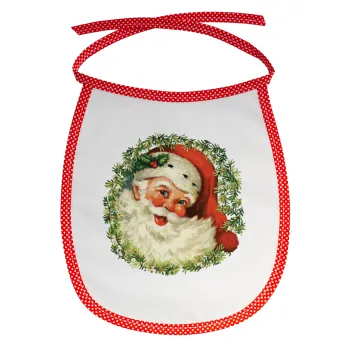 Santa Claus, Σαλιάρα μωρού αλέκιαστη με κορδόνι Κόκκινη