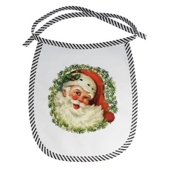 Santa Claus, Σαλιάρα μωρού αλέκιαστη με κορδόνι Μαύρη